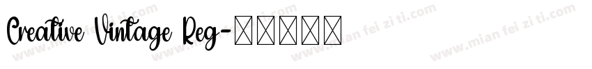 Creative Vintage Reg字体转换
